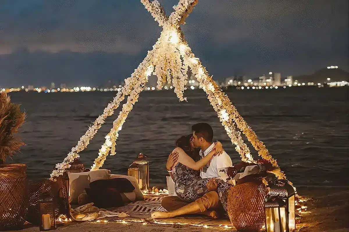 Cena romántica frente al mar en Fénix Beach Cartagena
